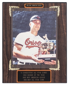 1991 Cal Ripken Jr. American League MVP Plaque (Ripken LOA)